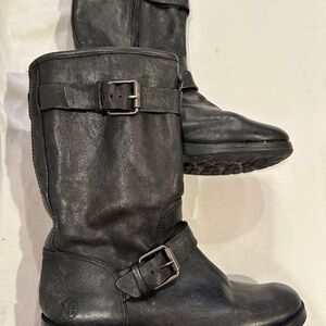 Tory Burch Black Leather Upper 8.5 moto style